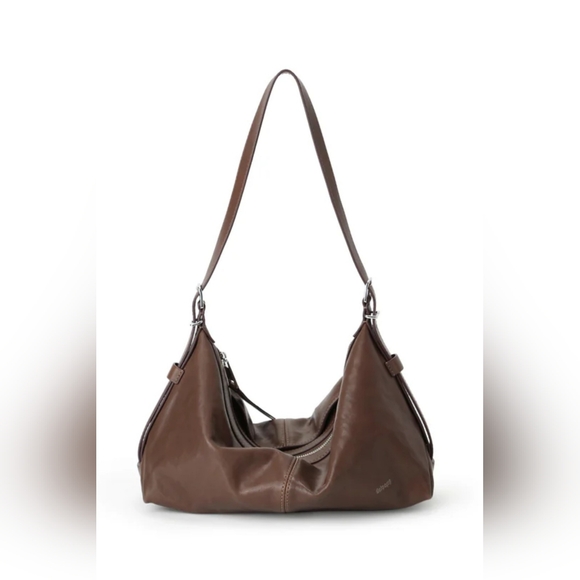 Chic Tan Genuine Leather Shoulder Bag - Picture 3 of 11